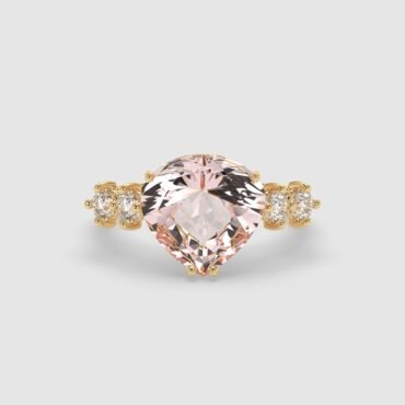 Pink Pear Morganite Ring