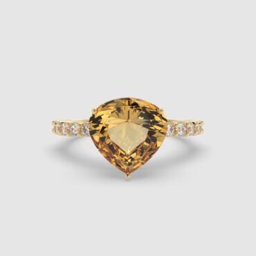 Nestled Golden Citrine Ring