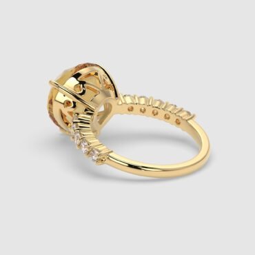 Nestled Golden Citrine Ring