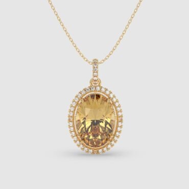 Stunning Oval Citrine Pendant