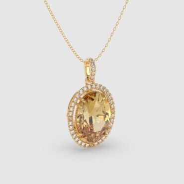 Stunning Oval Citrine Pendant