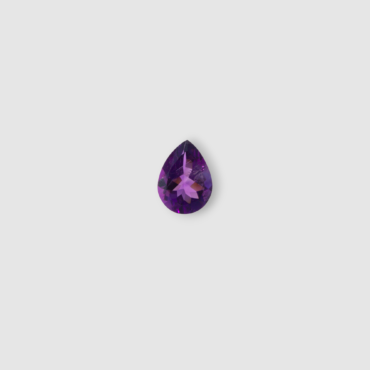 Certified Natural Violet Amethyst Pear