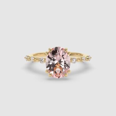 Pink Oval Tourmaline Ring