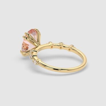 Pink Oval Tourmaline Ring